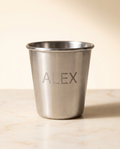 MNSA engraved steel cup, AI-generated product visualization