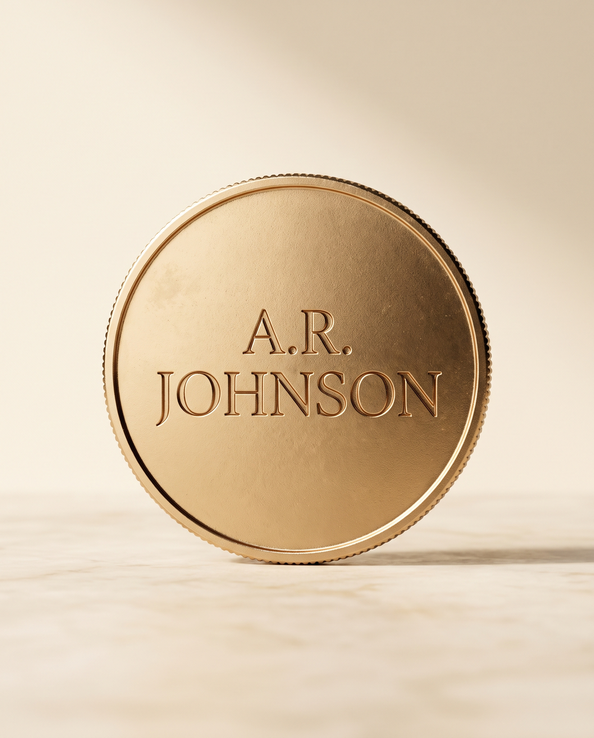 MNSA engraved coin, AI-generated product visualization